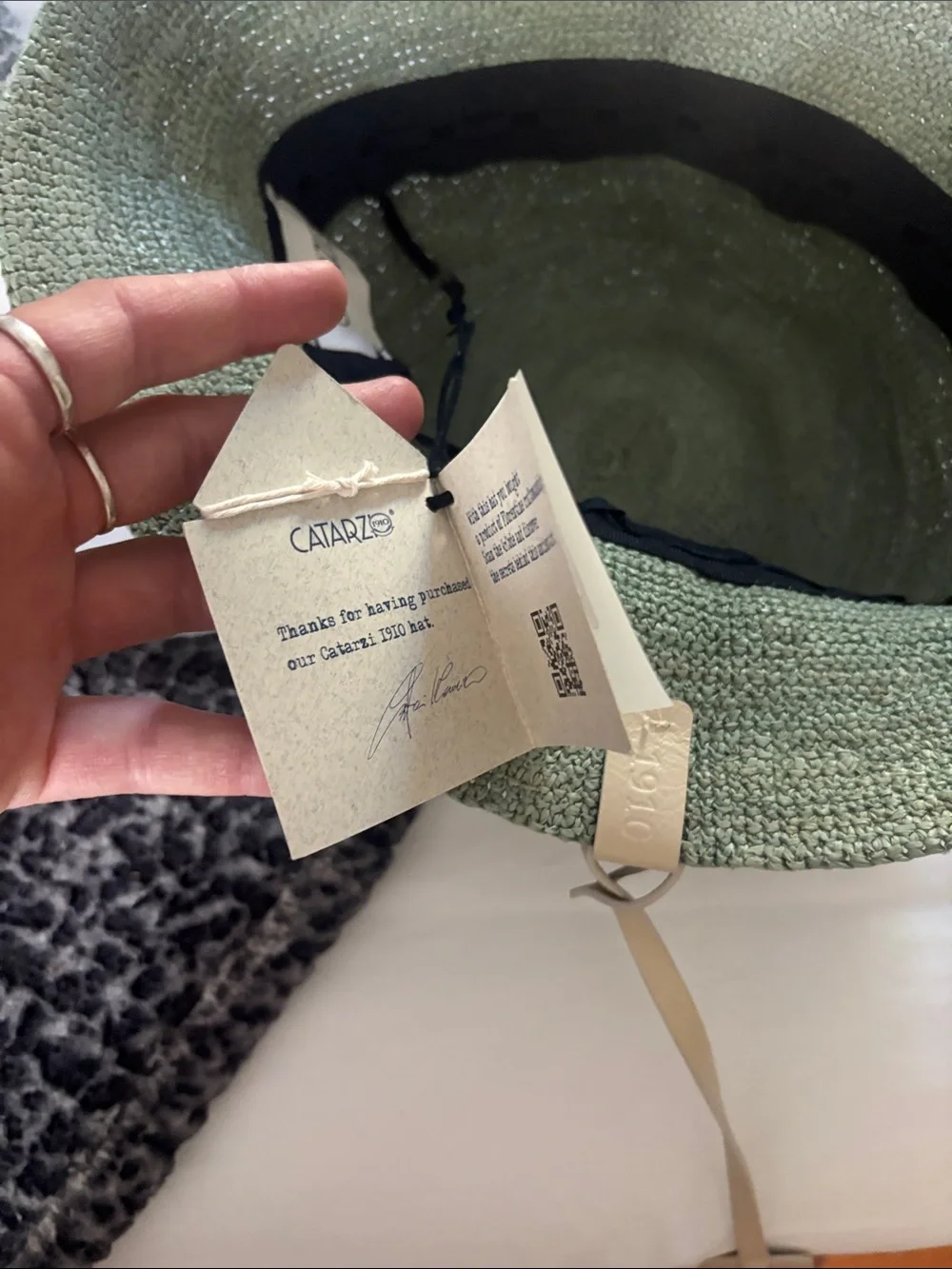 Catarzi 1910 Green Straw Bucket Hat - Women